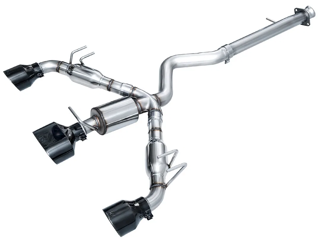 3020-53472 – AWE Exhaust System Kit, Stainless Steel With Muffler Single Exhaust With Triple Exit Rear Exit Diamond B...
